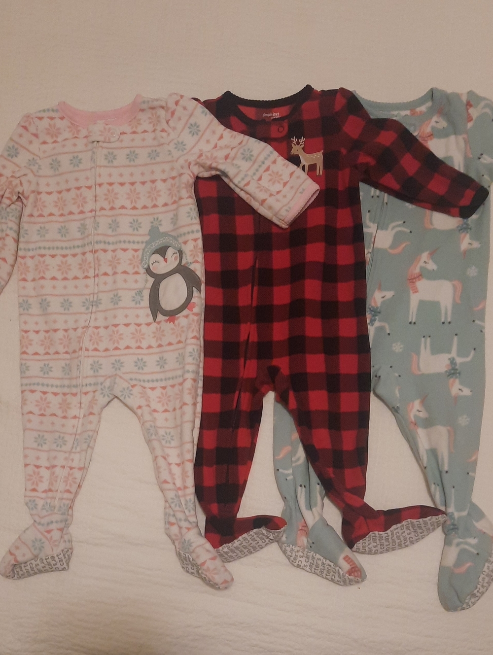 Baby Girl Fleece Footed Pajamas